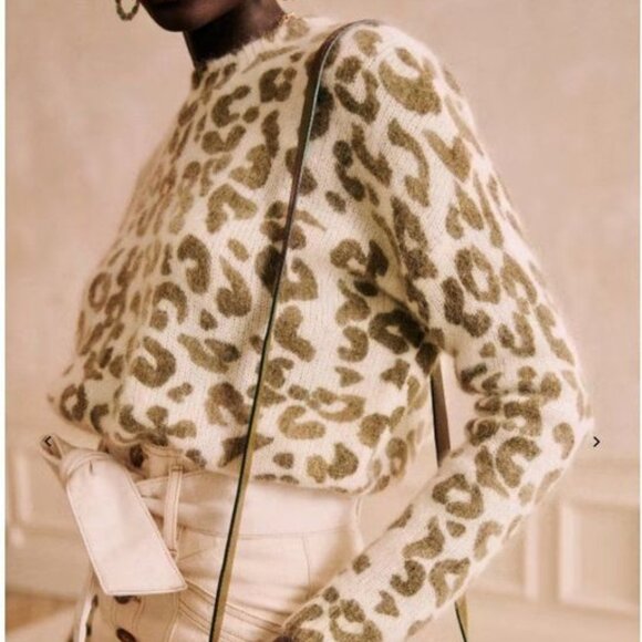 Sezane Sweaters - Sezane Indiana Jumper - Leopard Print Sz Small